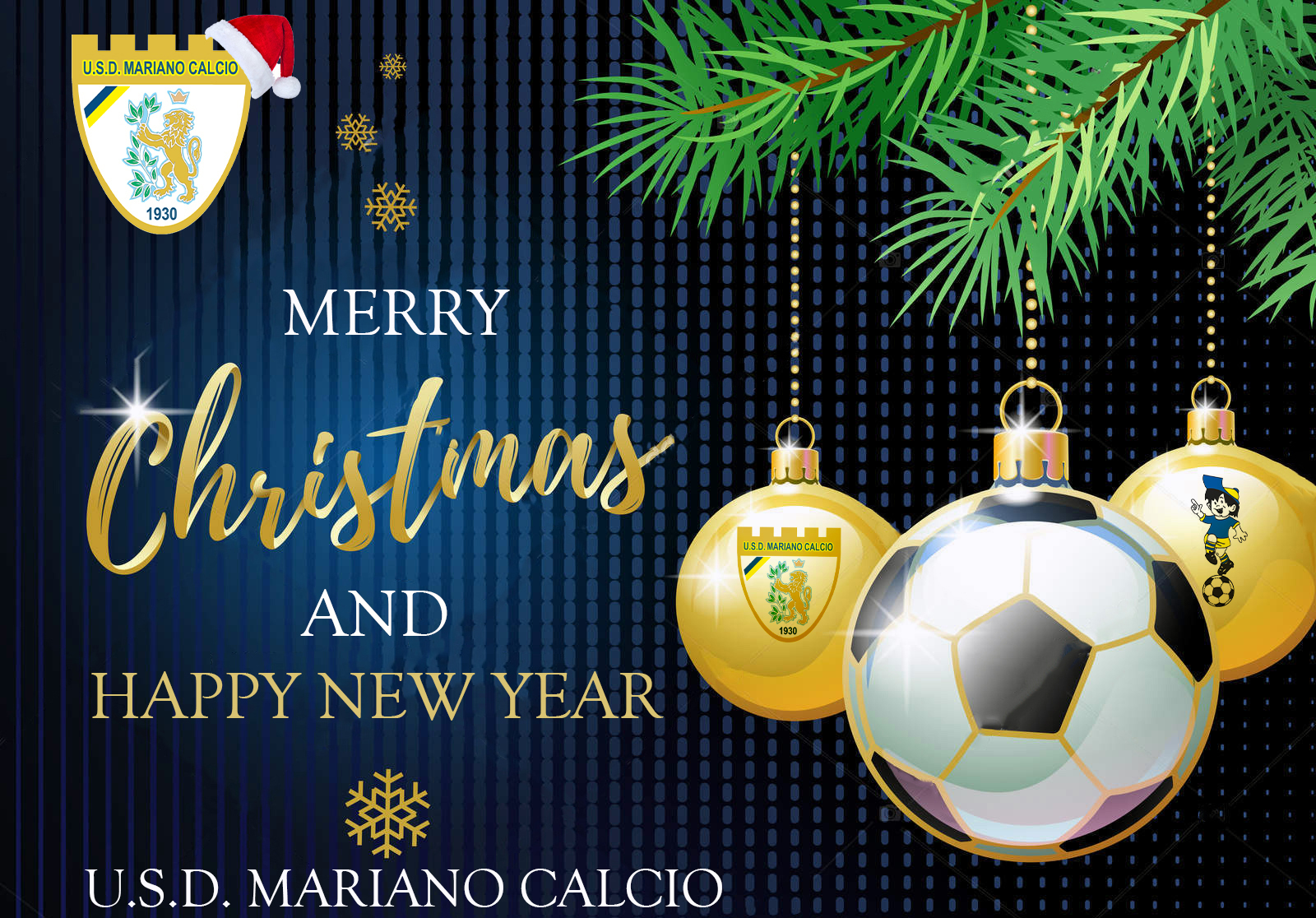 Buon Natale Calcio.La Societa U S D Mariano Calcio Augura Un Buon Natale E Felice Anno Nuovo A Voi E Alle Vostre Famiglie